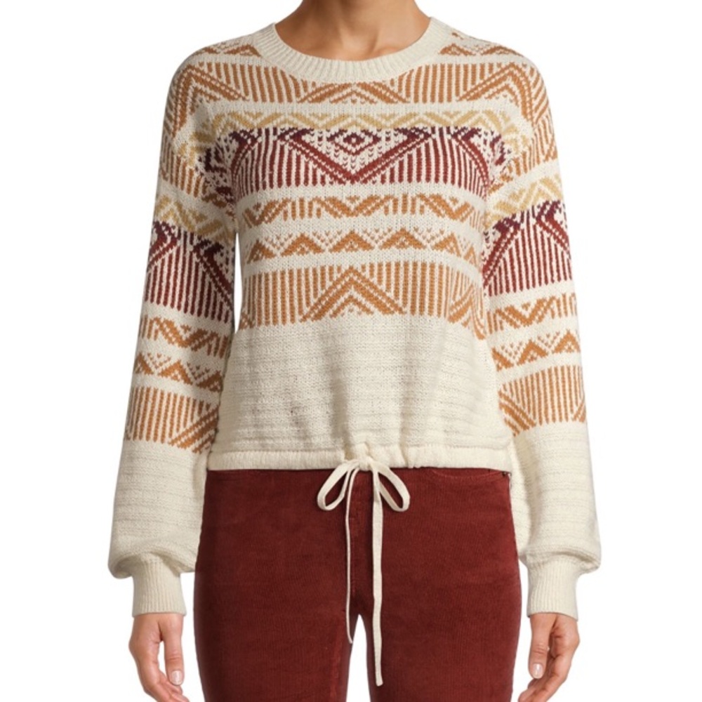 No Boundaries • Cinched Waist Sweater • L